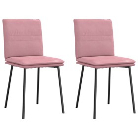 Sillas de comedor 2 unidades terciopelo rosa en Sillas de comedor | Comprar online en Foru.es
