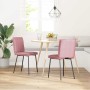 Sillas de comedor 2 unidades terciopelo rosa en Sillas de comedor | Comprar online en Foru.es