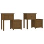 Mesitas de noche 2 uds madera pino marrón miel 79,5x38x65,5 cm de vidaXL, Mesitas de noche - Ref: Foro24-814546, Precio: 120,...