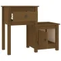 Mesitas de noche 2 uds madera pino marrón miel 79,5x38x65,5 cm de vidaXL, Mesitas de noche - Ref: Foro24-814546, Precio: 119,...