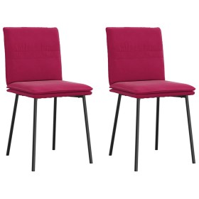 Sillas de comedor 2 unidades terciopelo rojo tinto en Sillas de comedor | Comprar online en Foru.es