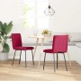 Sillas de comedor 2 unidades terciopelo rojo tinto en Sillas de comedor | Comprar online en Foru.es