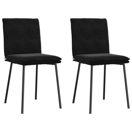 Sillas de comedor 2 unidades terciopelo negro en Sillas de comedor | Comprar online en Foru.es