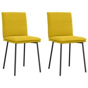 Sillas de comedor 2 unidades terciopelo amarillo en Sillas de comedor | Comprar online en Foru.es