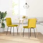 Sillas de comedor 2 unidades terciopelo amarillo en Sillas de comedor | Comprar online en Foru.es