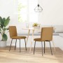 Sillas de comedor 2 unidades terciopelo marrón en Sillas de comedor | Comprar online en Foru.es