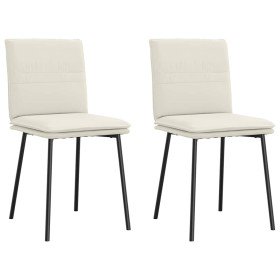 Sillas de comedor 2 unidades terciopelo crema en Sillas de comedor | Comprar online en Foru.es