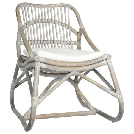 Silla de ratán lino gris de vidaXL, Sillones - Ref: Foro24-325482, Precio: 140,55 €, Descuento: %