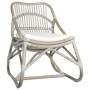 Silla de ratán lino gris de vidaXL, Sillones - Ref: Foro24-325482, Precio: 140,55 €, Descuento: %