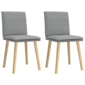 Sillas de comedor giratorias 2 unidades tela gris claro en Sillas de comedor | Comprar online en Foru.es