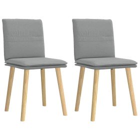 Sillas de comedor giratorias 2 unidades tela gris claro en Sillas de comedor | Comprar online en Foru.es