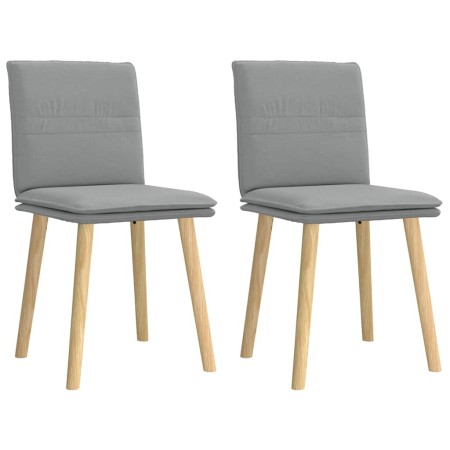 Sillas de comedor giratorias 2 unidades tela gris claro en Sillas de comedor | Comprar online en Foru.es