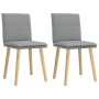 Sillas de comedor giratorias 2 unidades tela gris claro en Sillas de comedor | Comprar online en Foru.es