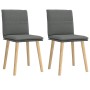 Sillas de comedor 2 unidades tela gris oscuro en Sillas de comedor | Comprar online en Foru.es