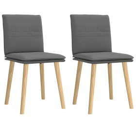 Sillas de comedor 2 unidades tela gris oscuro en Sillas de comedor | Comprar online en Foru.es