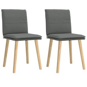 Sillas de comedor 2 unidades tela gris oscuro en Sillas de comedor | Comprar online en Foru.es