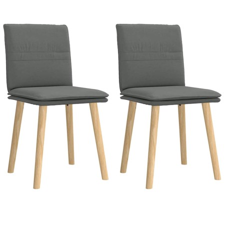 Sillas de comedor 2 unidades tela gris oscuro en Sillas de comedor | Comprar online en Foru.es