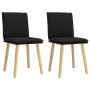 Sillas de comedor 2 unidades tela negro en Sillas de comedor | Comprar online en Foru.es