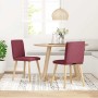 Sillas de comedor 2 unidades tela rojo tinto en Sillas de comedor | Comprar online en Foru.es