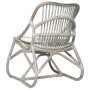 Silla de ratán lino gris de vidaXL, Sillones - Ref: Foro24-325482, Precio: 140,55 €, Descuento: %
