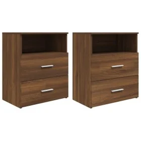 Mesitas de noche 2 unidades marrón roble 50x32x60 cm de vidaXL, Mesitas de noche - Ref: Foro24-815863, Precio: 116,85 €, Desc...