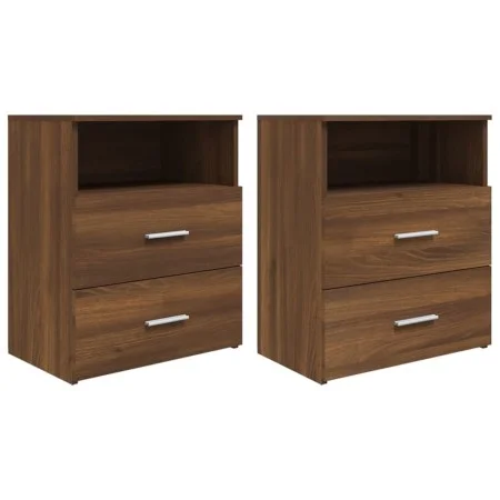 Mesitas de noche 2 unidades marrón roble 50x32x60 cm de vidaXL, Mesitas de noche - Ref: Foro24-815863, Precio: 116,85 €, Desc...