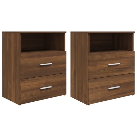 Mesitas de noche 2 unidades marrón roble 50x32x60 cm de vidaXL, Mesitas de noche - Ref: Foro24-815863, Precio: 119,38 €, Desc...