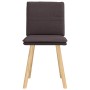 Sillas de comedor 2 unidades tela marrón oscuro en Sillas de comedor | Comprar online en Foru.es