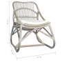 Silla de ratán lino gris de vidaXL, Sillones - Ref: Foro24-325482, Precio: 140,55 €, Descuento: %