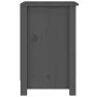 Mesita de noche madera maciza de pino gris 40x35x55 cm de vidaXL, Mesitas de noche - Ref: Foro24-820960, Precio: 54,76 €, Des...
