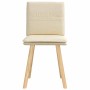 Sillas de comedor 2 unidades tela color crema en Sillas de comedor | Comprar online en Foru.es