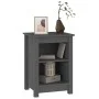 Mesita de noche madera maciza de pino gris 40x35x55 cm de vidaXL, Mesitas de noche - Ref: Foro24-820960, Precio: 54,76 €, Des...