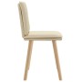 Sillas de comedor 2 unidades tela color crema en Sillas de comedor | Comprar online en Foru.es