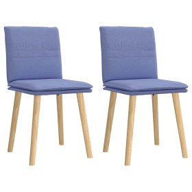 Sillas de comedor 2 uds tela azul jeans en Sillas de comedor | Comprar online en Foru.es