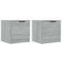 Mesitas de noche 2 unidades color gris Sonoma 40x39x40 cm de vidaXL, Mesitas de noche - Ref: Foro24-817030, Precio: 53,53 €, ...