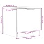 Mesitas de noche 2 unidades color gris Sonoma 40x39x40 cm de vidaXL, Mesitas de noche - Ref: Foro24-817030, Precio: 53,53 €, ...