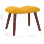 Sillón de relax con taburete terciopelo amarillo mostaza de vidaXL, Sillones - Ref: Foro24-328069, Precio: 125,96 €, Descuent...