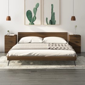 Mesitas de noche 2 unidades marrón roble 40x36x65 cm de vidaXL, Mesitas de noche - Ref: Foro24-817056, Precio: 93,64 €, Descu...