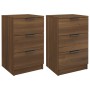 Mesitas de noche 2 unidades marrón roble 40x36x65 cm de vidaXL, Mesitas de noche - Ref: Foro24-817056, Precio: 93,64 €, Descu...
