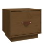 Mesita de noche madera maciza de pino marrón miel 40x34x35 cm de vidaXL, Mesitas de noche - Ref: Foro24-818291, Precio: 38,08...