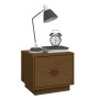 Mesita de noche madera maciza de pino marrón miel 40x34x35 cm de vidaXL, Mesitas de noche - Ref: Foro24-818291, Precio: 38,08...
