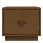 Mesita de noche madera maciza de pino marrón miel 40x34x35 cm de vidaXL, Mesitas de noche - Ref: Foro24-818291, Precio: 38,08...