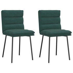 Sillas de comedor 2 unidades terciopelo verde oscuro en Sillas de comedor | Comprar online en Foru.es