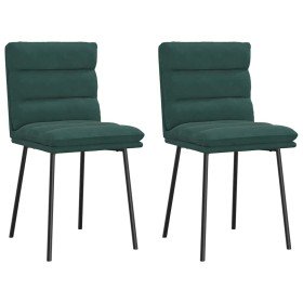 Sillas de comedor 2 unidades terciopelo verde oscuro en Sillas de comedor | Comprar online en Foru.es