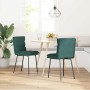 Sillas de comedor 2 unidades terciopelo verde oscuro en Sillas de comedor | Comprar online en Foru.es