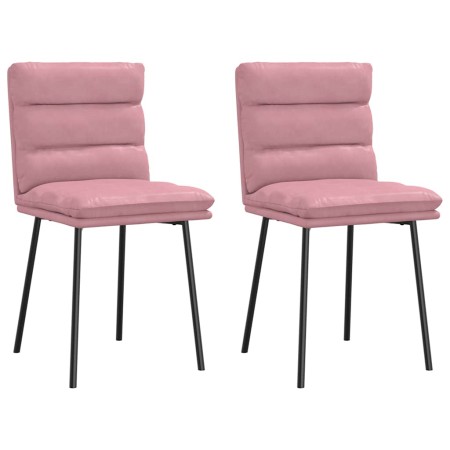 Sillas de comedor 2 unidades terciopelo rosa en Sillas de comedor | Comprar online en Foru.es