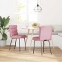 Sillas de comedor 2 unidades terciopelo rosa en Sillas de comedor | Comprar online en Foru.es