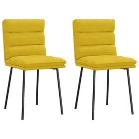 Sillas de comedor 2 unidades terciopelo amarillo en Sillas de comedor | Comprar online en Foru.es