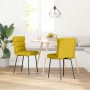 Sillas de comedor 2 unidades terciopelo amarillo en Sillas de comedor | Comprar online en Foru.es