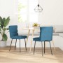 Sillas de comedor 2 unidades terciopelo azul en Sillas de comedor | Comprar online en Foru.es